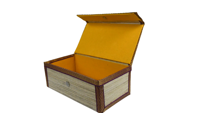 Banana Fiber Button Box 3*9*5 Inch