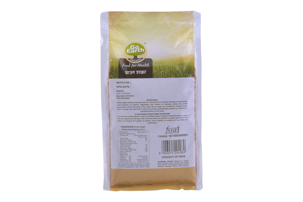 Go Earth Organic Brown Sugar 1Kg-4
