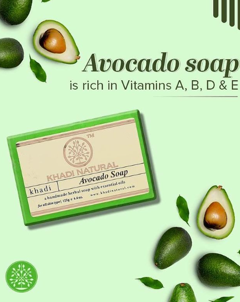 Khadi Natural Herbal Avacado Soap 125g-4