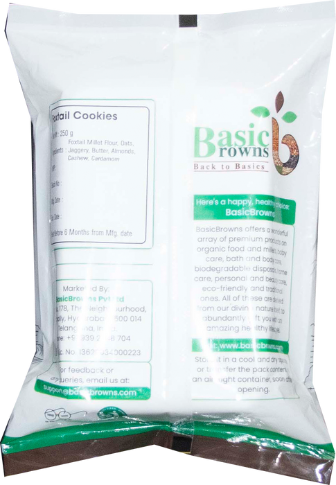 BasicBrowns Foxtail Cookies 250g