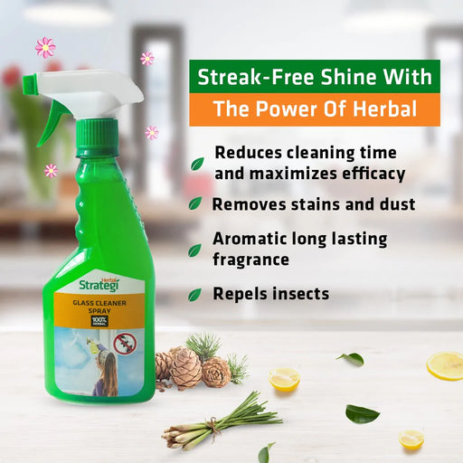 Herbal Strategi Glass cleaner Spray, 500ml 