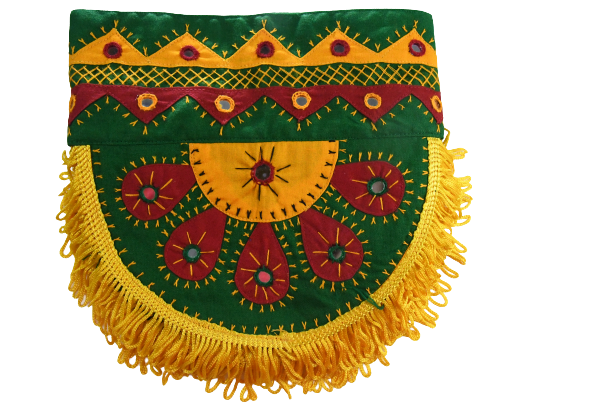 Green & Yellow Thouran Lace 8*8 Inch