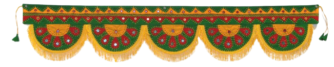 Green & Yellow Thouran Lace 8*8 Inch