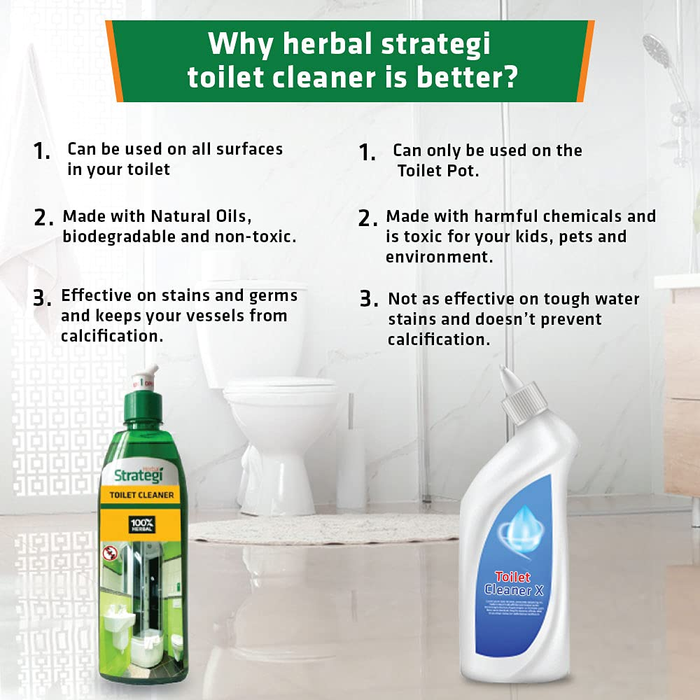 Herbal Strategi Toilet Cleaner, 500ml - 5