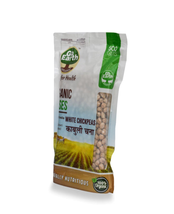 Go Earth Organic White Chickpeas / Kabuli Chana 500g