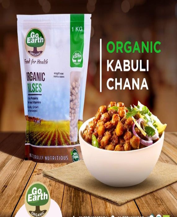 Go Earth Organic White Chickpeas / Kabuli Chana