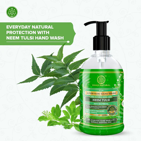 Khadi Natural Anti-Bacterial Neem Tulsi Hand Wash 300ml-4
