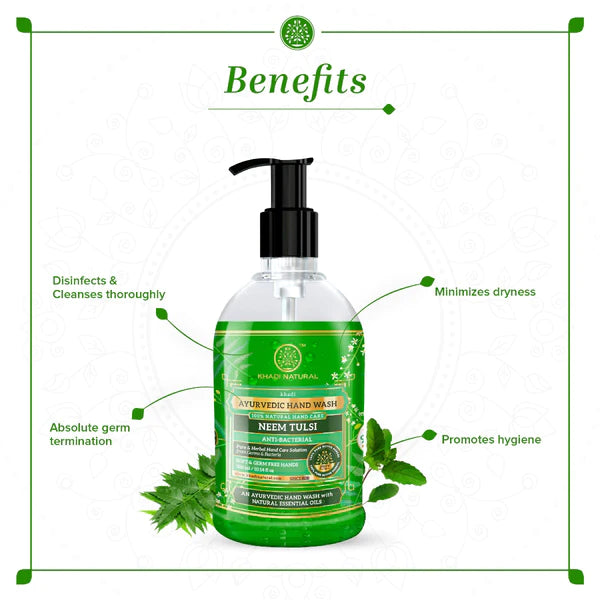 Khadi Natural Anti-Bacterial Neem Tulsi Hand Wash 300ml-3