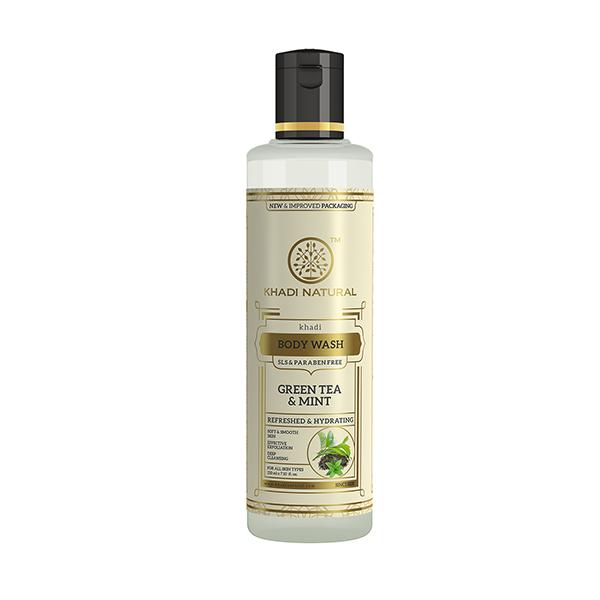 Khadi Natural Green Tea & Mint Body Wash 210ml-2