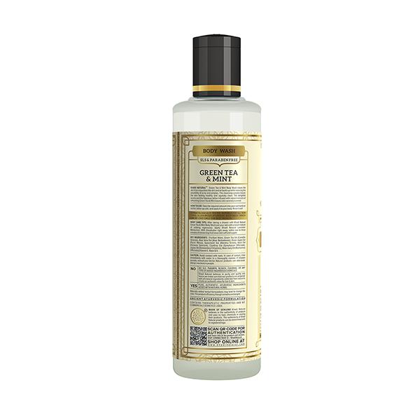 Khadi Natural Green Tea & Mint Body Wash 210ml-3