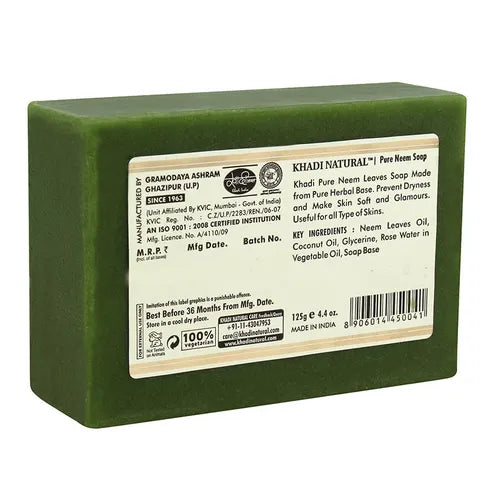 Khadi Natural Herbal Neem Soap 125g-3