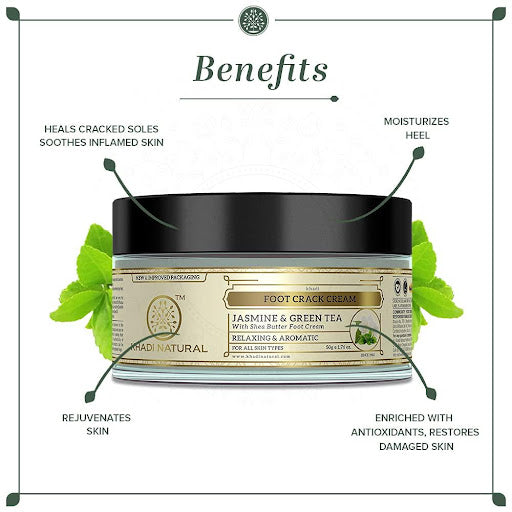 Khadi Natural Jasmine & Green Tea Foot Crack Cream 50g-3
