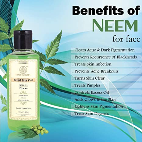 Khadi Natural Neem Face Wash 210ml-6