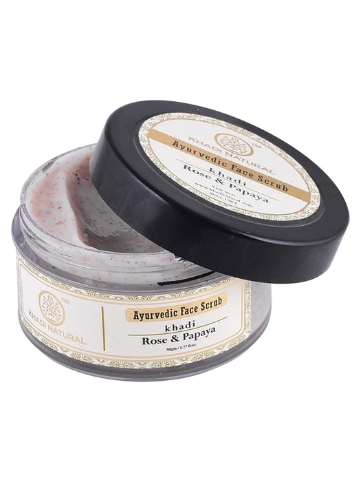 Khadi Natural Rose Papaya Face Scrub 50g-3