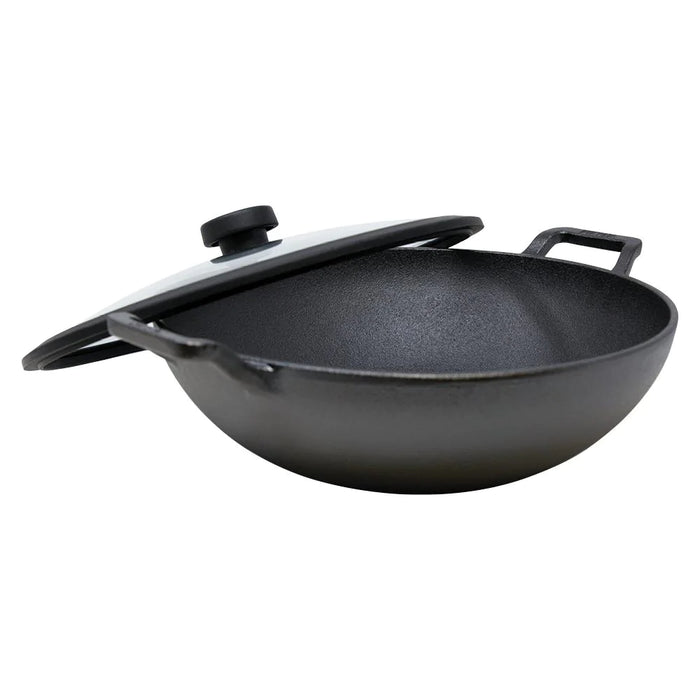 Meyer Pre Seasoned Cast Iron 24 cm Deep Kadai - 3