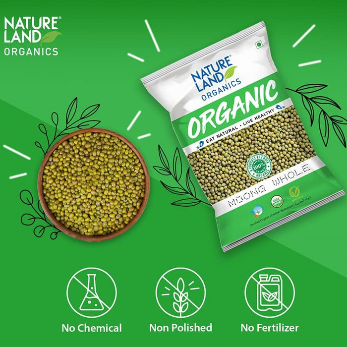 NatureLand Organic Moong Whole