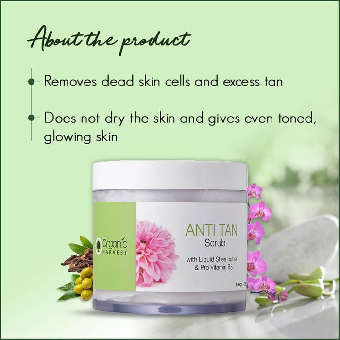 Organic Harvest Anti Tan Scrub, 50g-4
