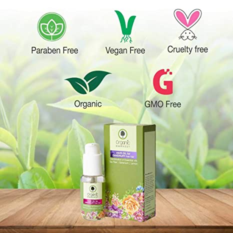 Organic Harvest Hair Oil For Dandruff Free Hair, 50ml
