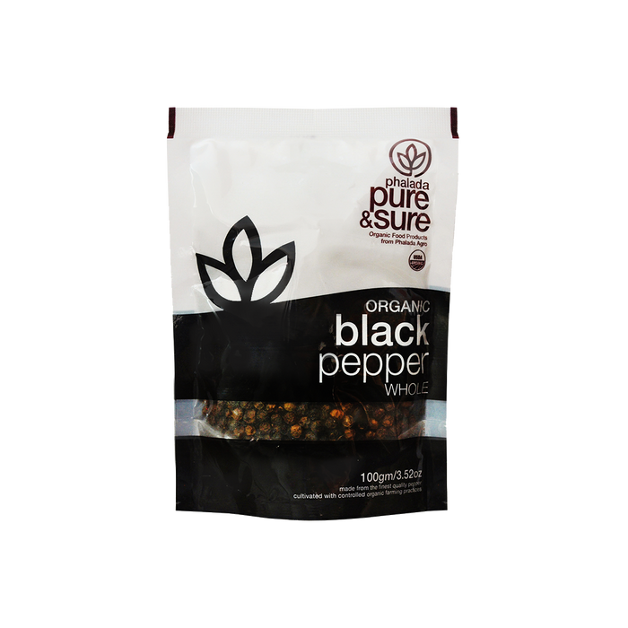 Pure&Sure Organic Black Pepper Whole 100g-1