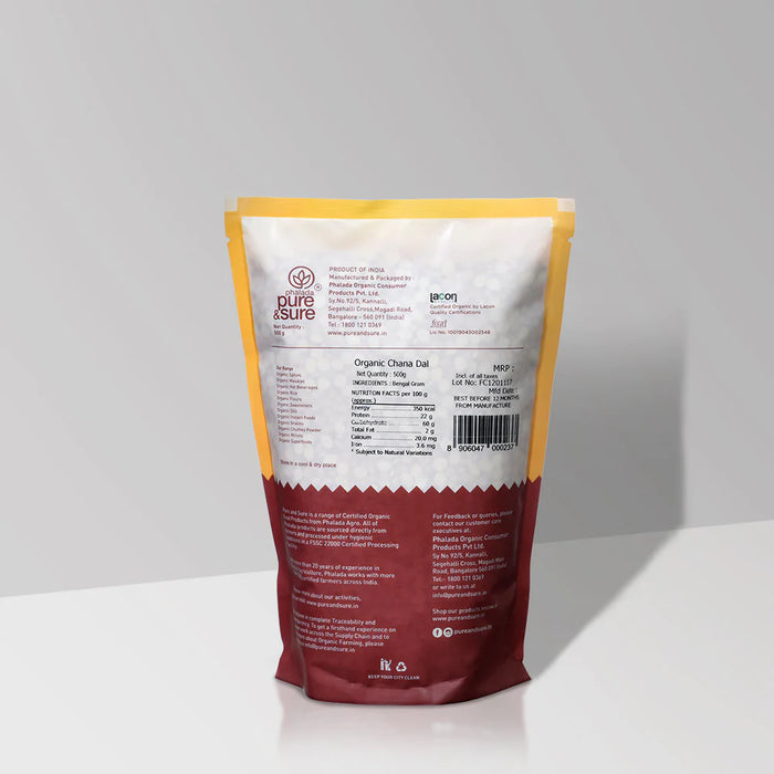 Pure&Sure, Organic Chana Dal, 500g-2