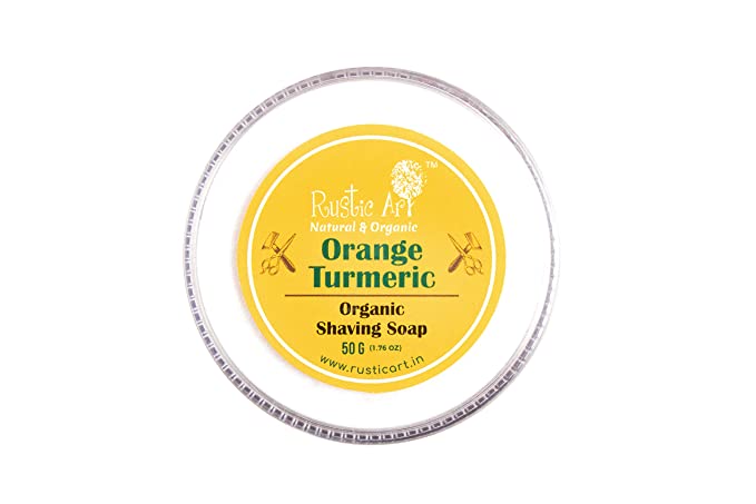 Rustic Art Orange Turmeric Shaving Soap 50g-3