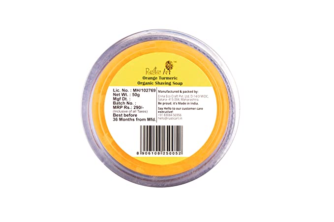 Rustic Art Orange Turmeric Shaving Soap 50g-5