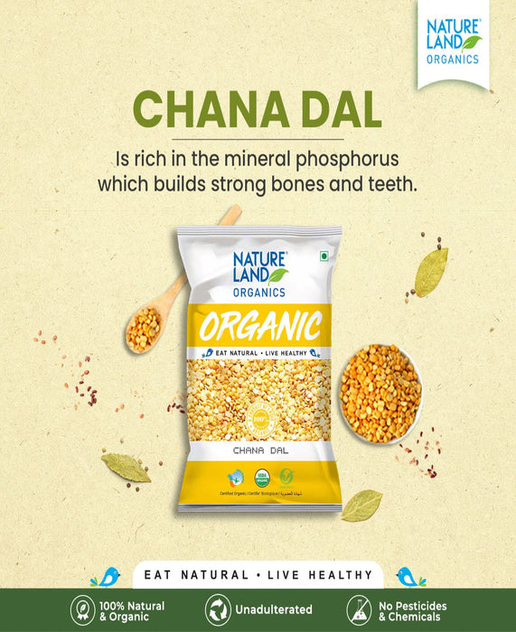 NatureLand Organic Chana Dal 500g-2