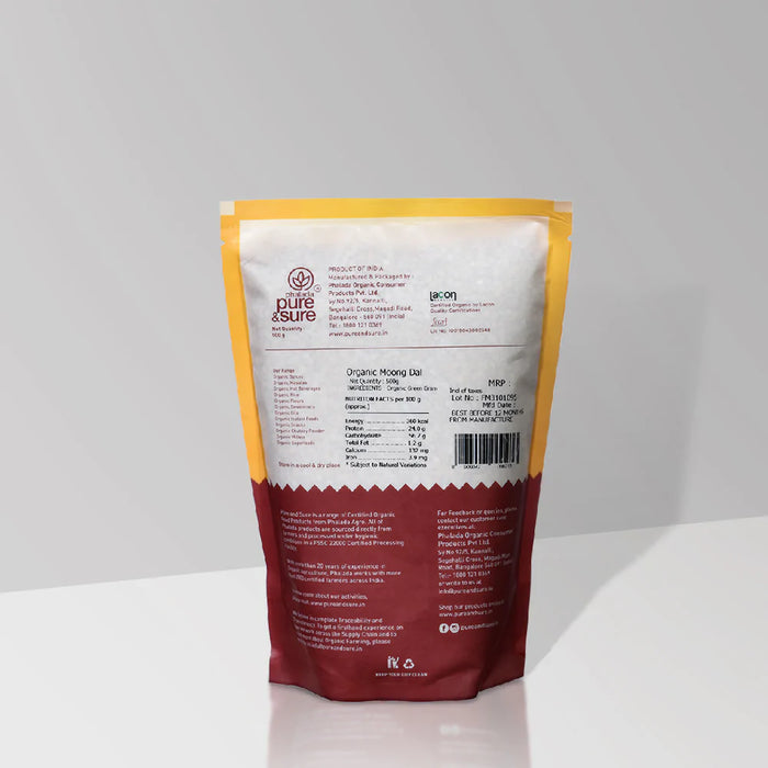 Pure&Sure, Organic Moong Dal, 500g-3
