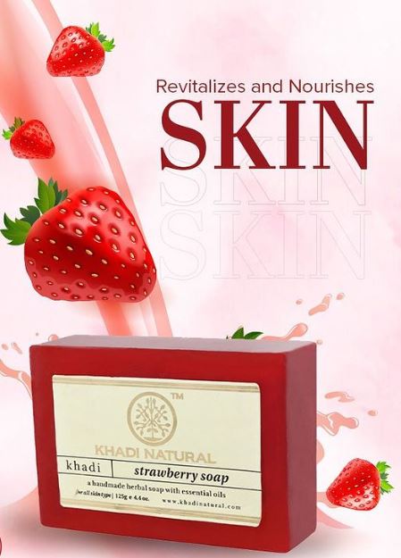 Khadi Natural Strawberry Soap 125g-1