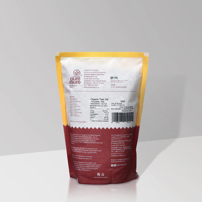 Pure&Sure, Organic Toor Dal, 500g-2