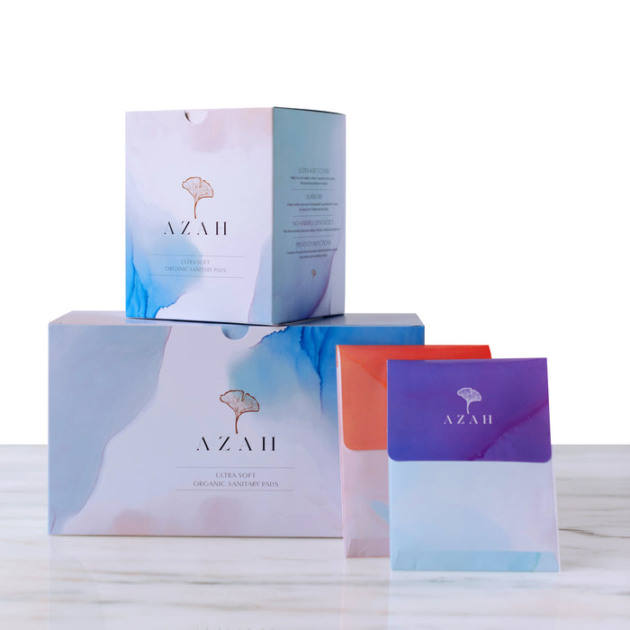 Azah Box of 12 Pads All XL (Azah Rash-Free Sanitary Pads for women | Organic Cotton Pads-2