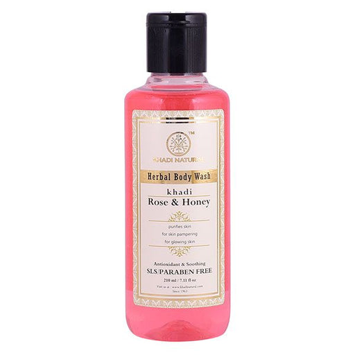 Khadi Natural Rose and Honey Body Wash 210ml-1