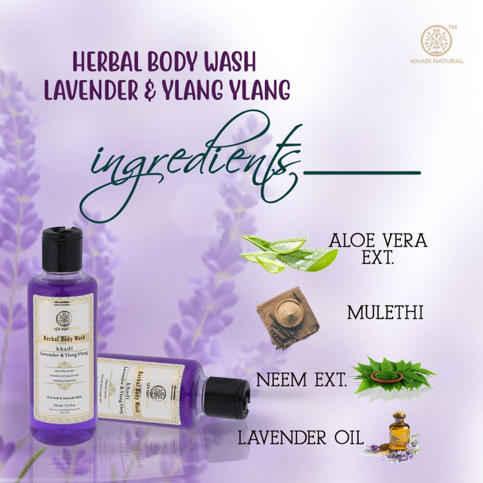 Khadi Natural Lavender & Ylang Ylang Body Wash 210ml-2
