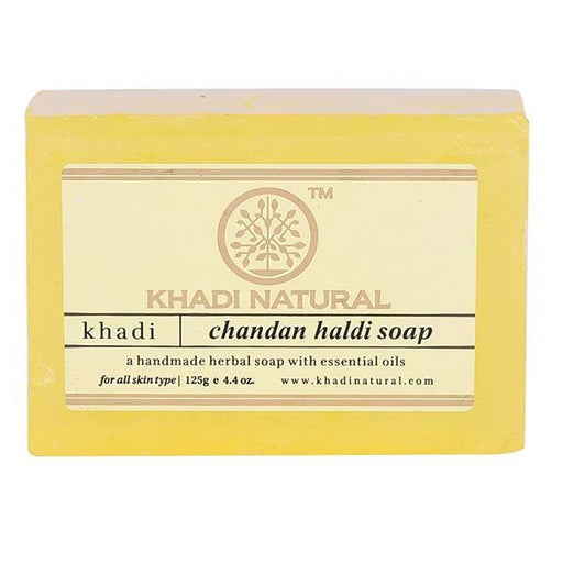 Khadi Natural Herbal Chandan Haldi Soap 125g-1