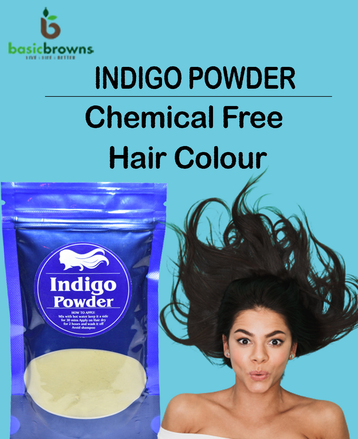 Buy INDUS VALLEY ORGANIC INDIGO POWDER FOR HAIR COLOR - 100G Online & Get  Upto 60% OFF at PharmEasy