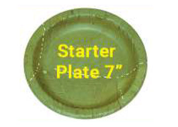 Leaf Starter Plate, 7 Inch, 25 Pack