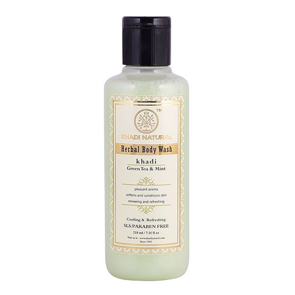 Khadi Natural Green Tea & Mint Body Wash 210ml-1