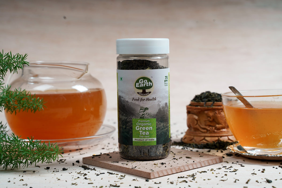 Go Earth Premium Organic Green Tea 75g — BasicBrowns