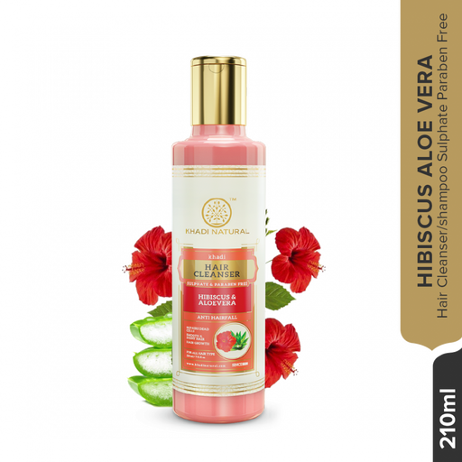 Khadi Natural Hibiscus & Aloevera Hair Cleanser 210ml-1