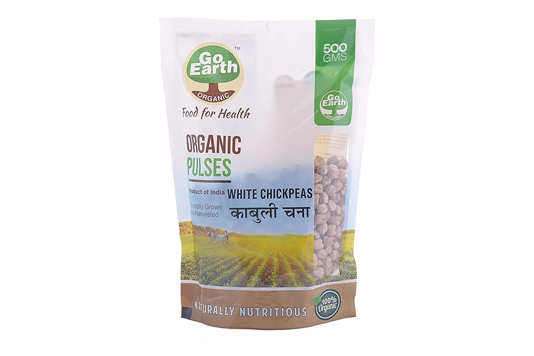 Go Earth Organic White Chickpeas / Kabuli Chana