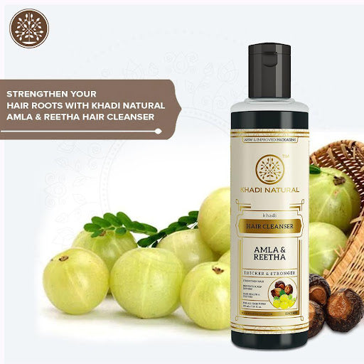 Khadi Natural Herbal Amla & Reetha Hair Cleanser 210 ml - 4