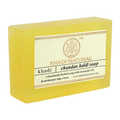 Khadi Natural Herbal Chandan Haldi Soap 125g-2