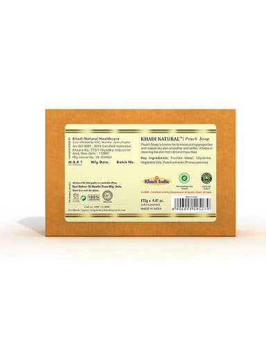 Khadi Natural Herbal Peach Soap 125g-3