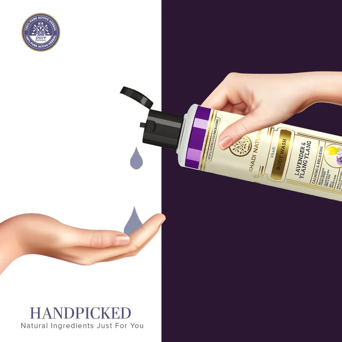 Khadi Natural Lavender & Ylang Ylang Body Wash 210ml-4