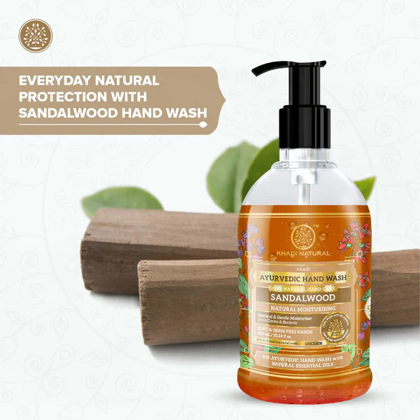 Khadi Natural Moisturizing Sandalwood Hand Wash 300ml-2