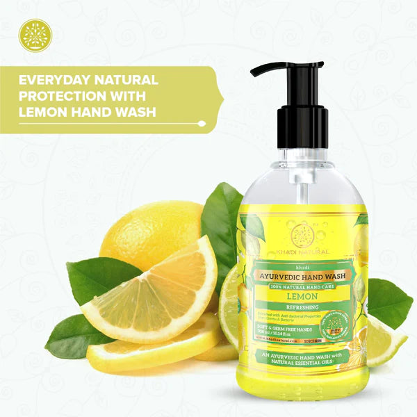 Khadi Natural Refreshing Lemon Hand Wash 300ml-4