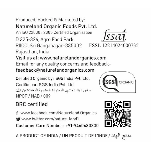 NatureLand Organic Urad White Whole (Gota) 1Kg - 3