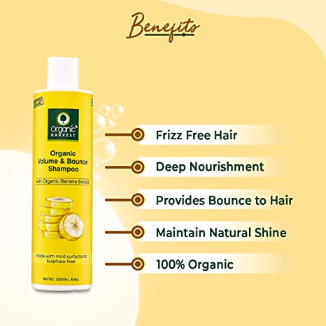 Organic Harvest Organic Volume and Bounce Banana Shampoo 250ml-4