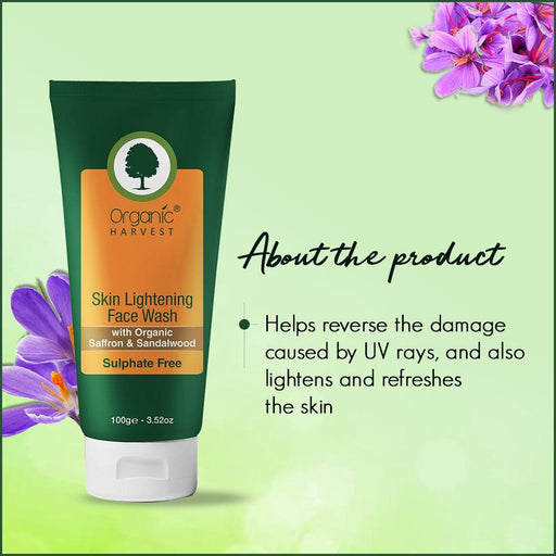 Organic Harvest Skin Lightening Face Wash, 100ml - 2