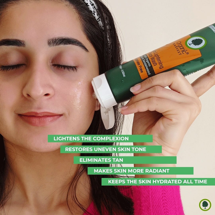 Organic Harvest Skin Lightening Face Wash, 100ml - 3